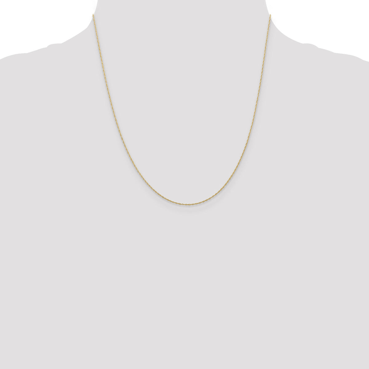 14k .5 mm Carded Cable Rope Chain-5RY-20