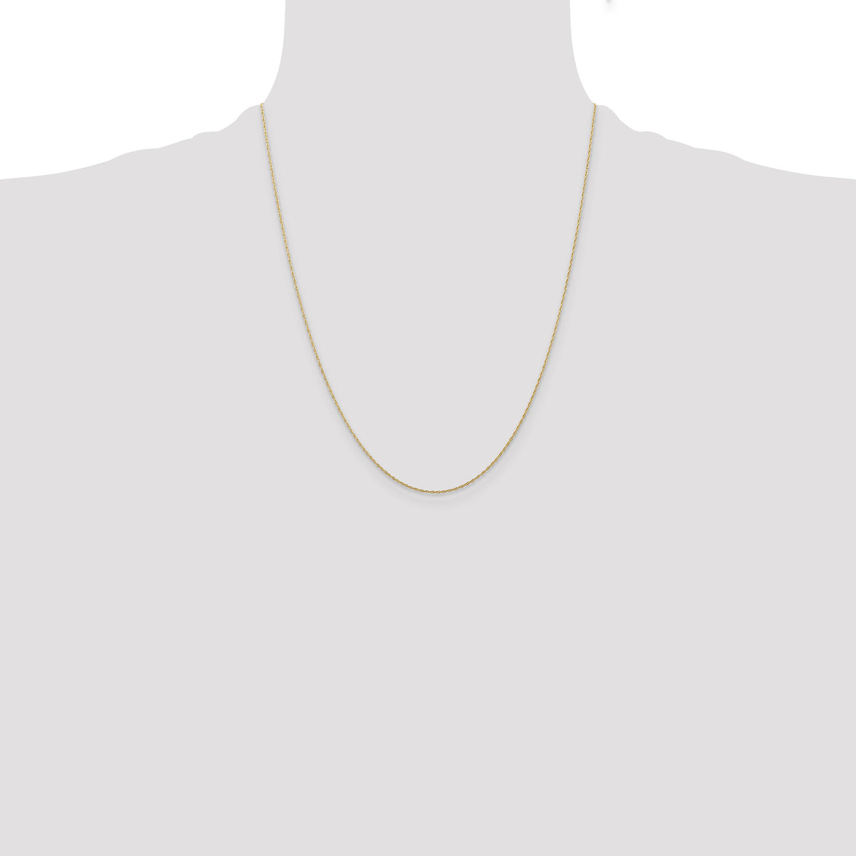 14k .5 mm Carded Cable Rope Chain-5RY-22