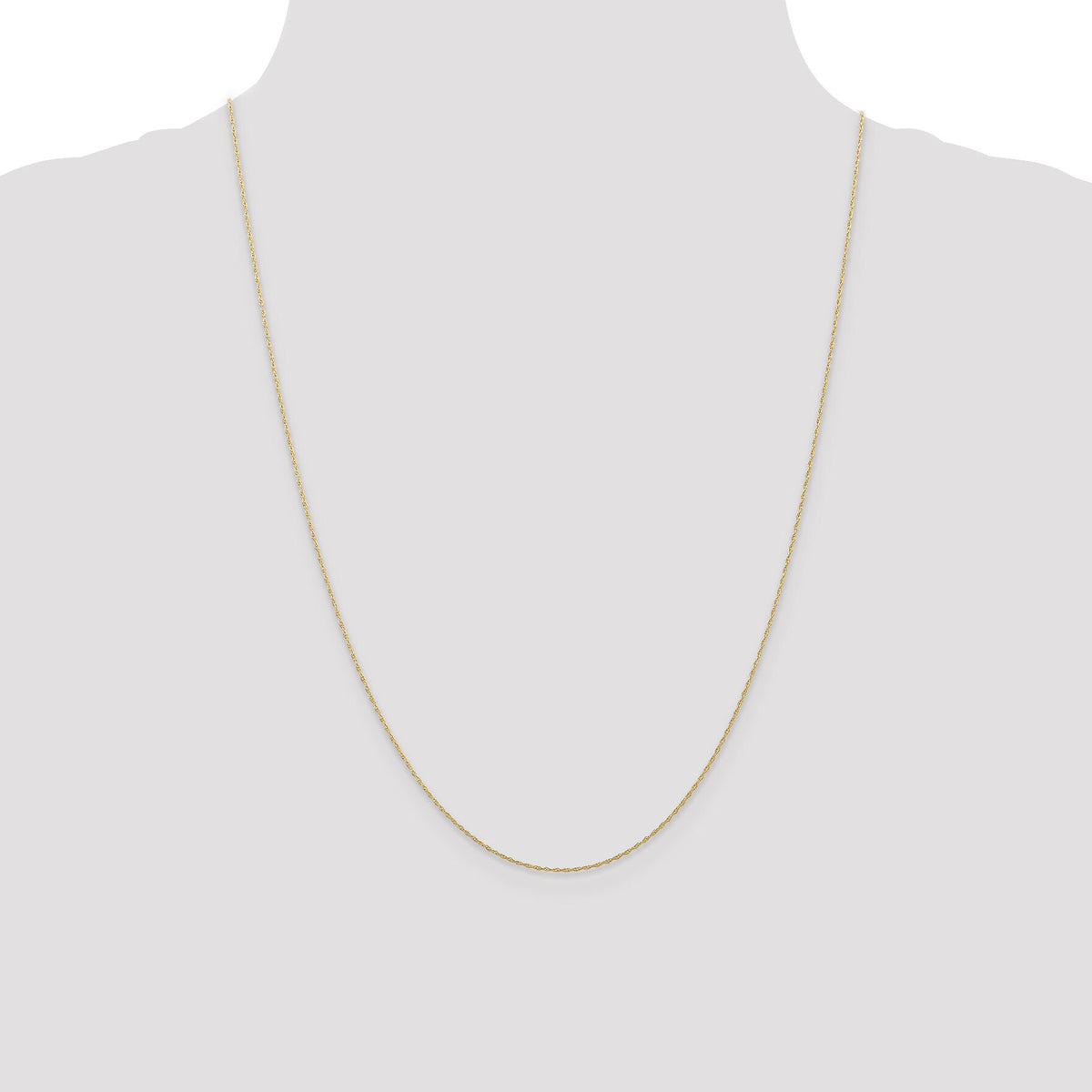 14k .5 mm Carded Cable Rope Chain-5RY-24