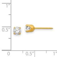 Inverness 14k 4.25mm CZ Post Earrings-64E