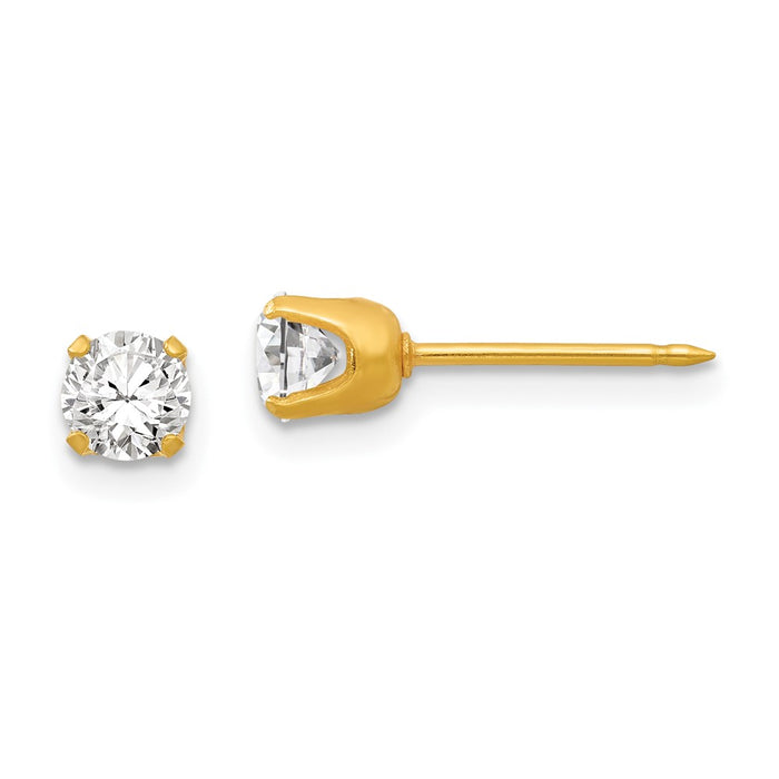 Inverness 14k 4.25mm CZ Post Earrings-64E