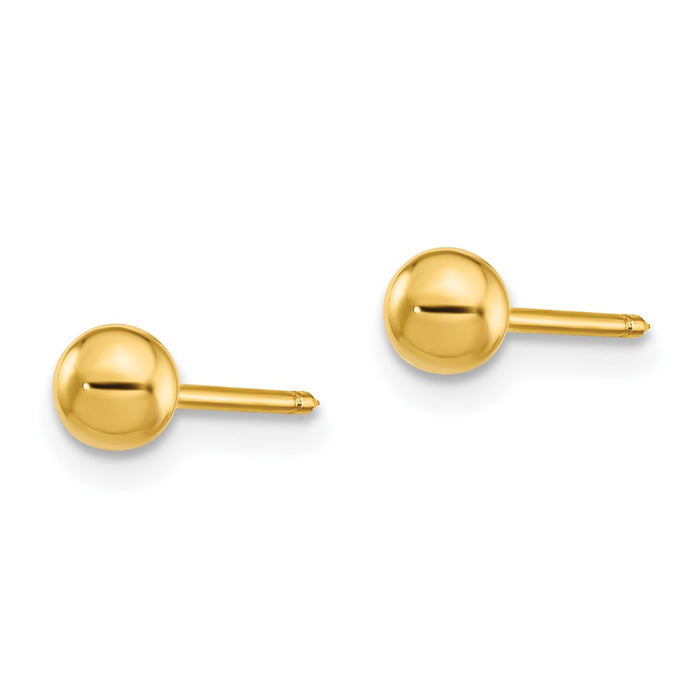 Inverness 14k 4mm Ball/Long Post Earrings-69E