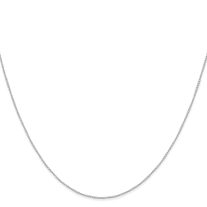 14k White Gold .42mm Gold Carded Curb Chain-6CW-24