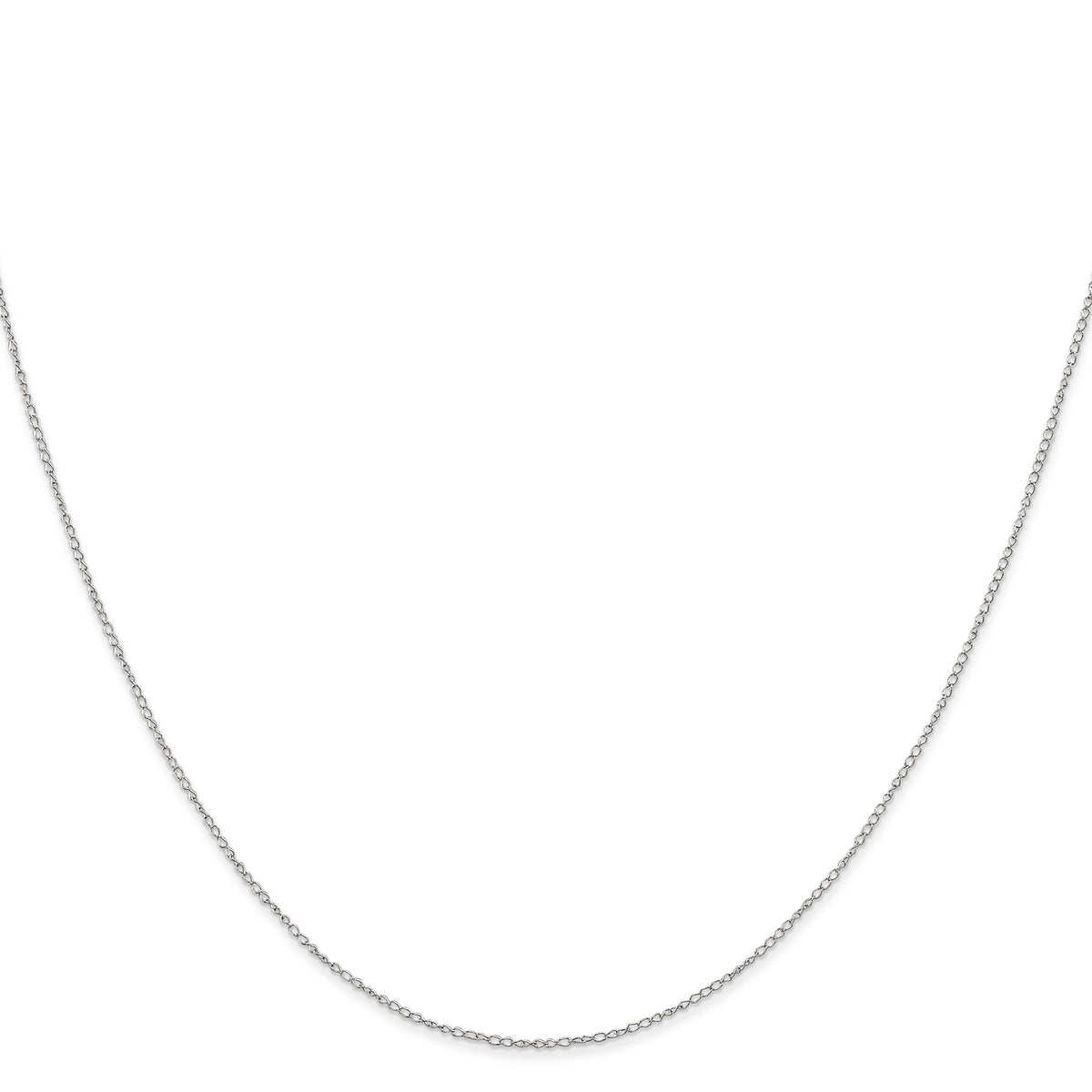 14k White Gold .42mm Gold Carded Curb Chain-6CW-20