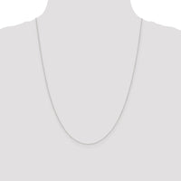 14k White Gold .42mm Gold Carded Curb Chain-6CW-24