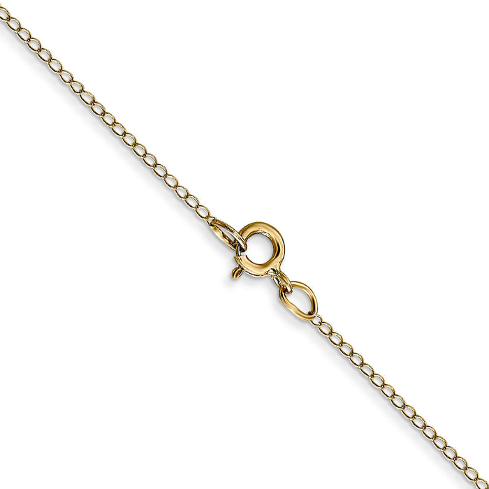 14k .42 mm Carded Curb Chain-6CY-18
