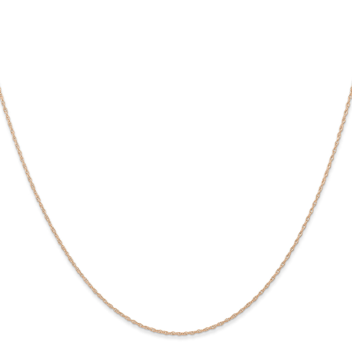 14k  Rose Gold .6 mm Carded Cable Rope Chain-6RR-24