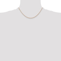 14k  Rose Gold .6 mm Carded Cable Rope Chain-6RR-16