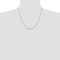 14k  Rose Gold .6 mm Carded Cable Rope Chain-6RR-20