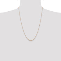 14k  Rose Gold .6 mm Carded Cable Rope Chain-6RR-24
