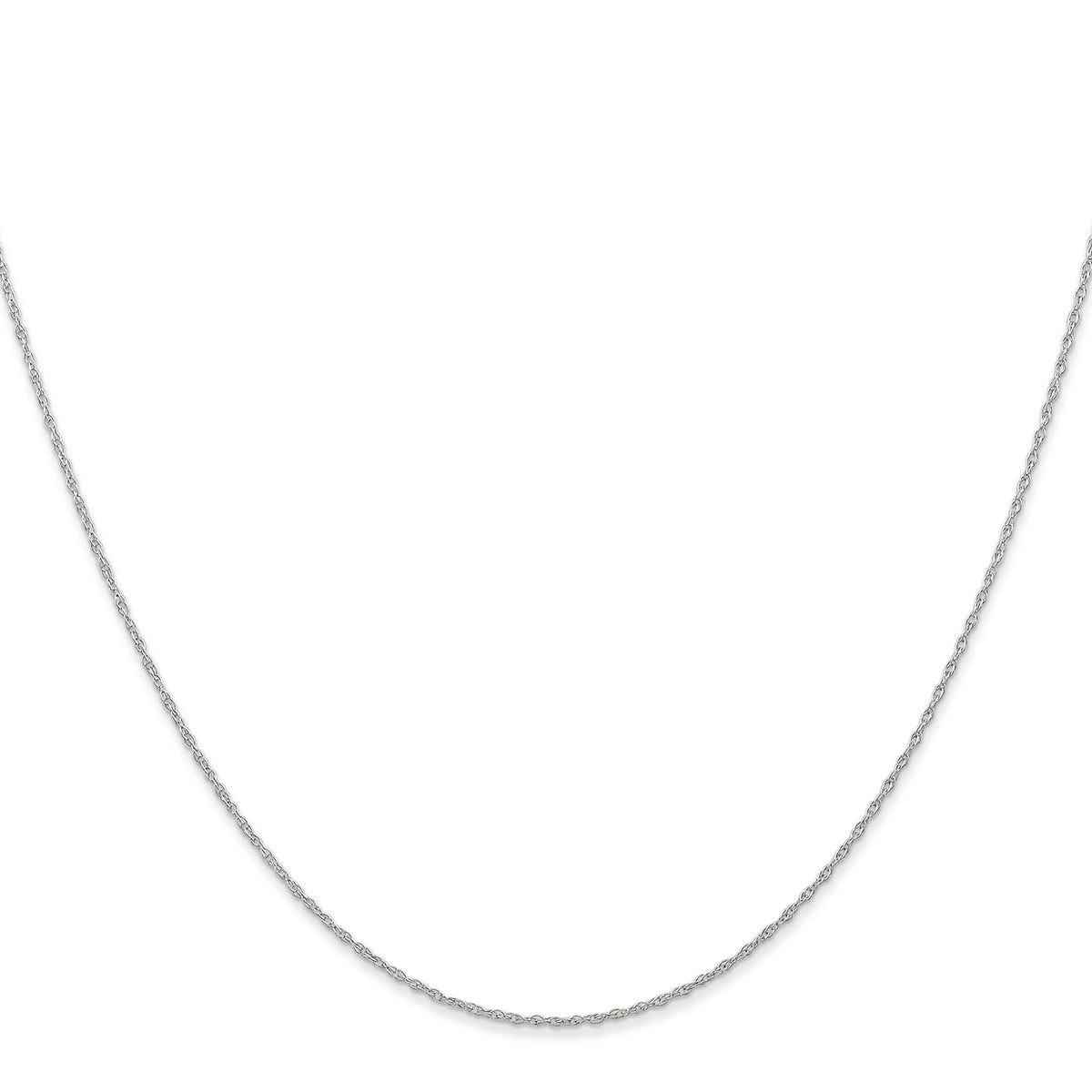 14k White Gold .6 mm Carded Cable Rope Chain-6RW-20