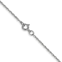 14k White Gold .6 mm Carded Cable Rope Chain-6RW-24