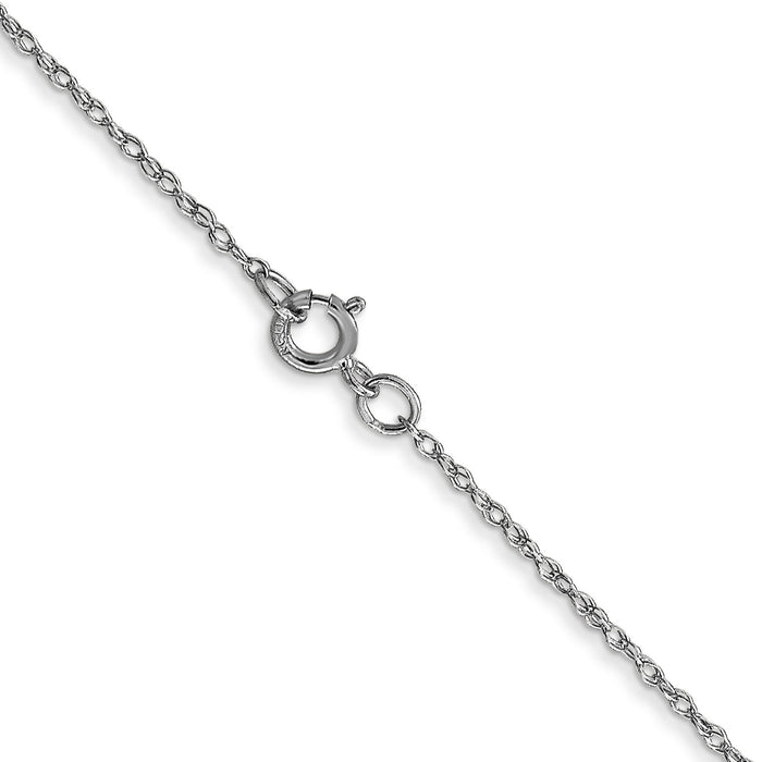 14k White Gold .6 mm Carded Cable Rope Chain-6RW-20