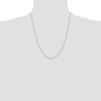 14k White Gold .6 mm Carded Cable Rope Chain-6RW-22