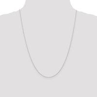 14k White Gold .6 mm Carded Cable Rope Chain-6RW-24