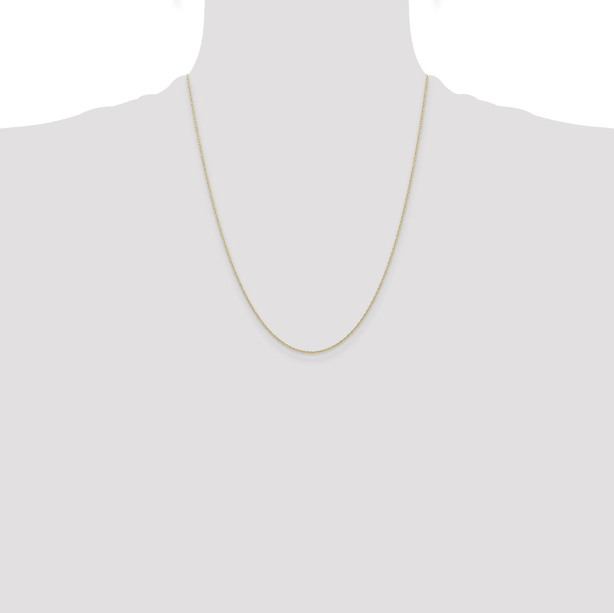 14k .6 mm Carded Cable Rope Chain-6RY-22