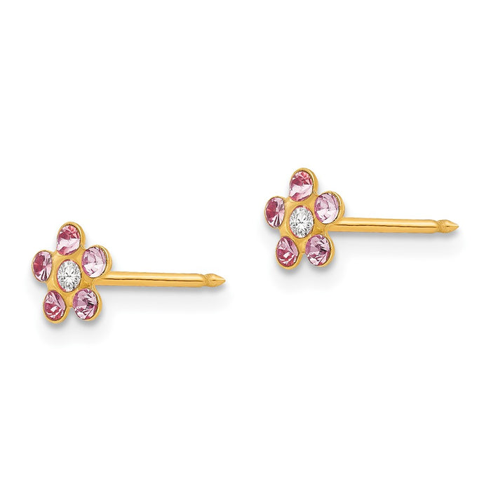 Inverness 14k June Crystal Birthstone Flower Earrings-786E