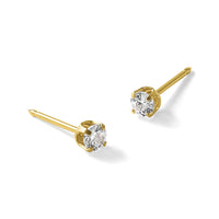 Inverness 14K Polished 3mm CZ Short Post Earrings-7E-SP