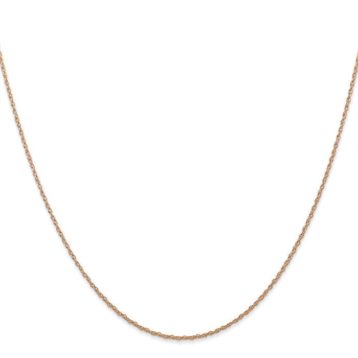 14k Rose Gold .7 mm Carded Cable Rope Chain-7RR-16