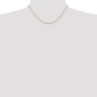 14k Rose Gold .7 mm Carded Cable Rope Chain-7RR-16