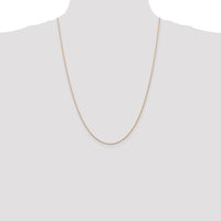 14k Rose Gold .7 mm Carded Cable Rope Chain-7RR-24