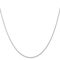 14k White Gold .7 mm Carded Cable Rope Chain-7RW-24