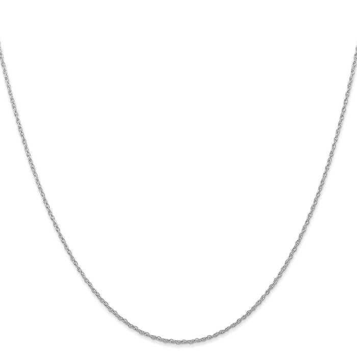 14k White Gold .7 mm Carded Cable Rope Chain-7RW-22