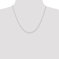 14k White Gold .7 mm Carded Cable Rope Chain-7RW-20