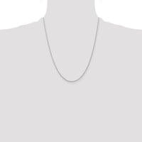 14k White Gold .7 mm Carded Cable Rope Chain-7RW-22
