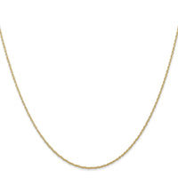 14k .7 mm Carded Cable Rope Chain-7RY-24