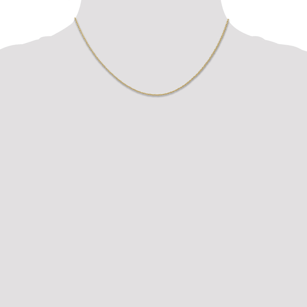 14k .7 mm Carded Cable Rope Chain-7RY-16