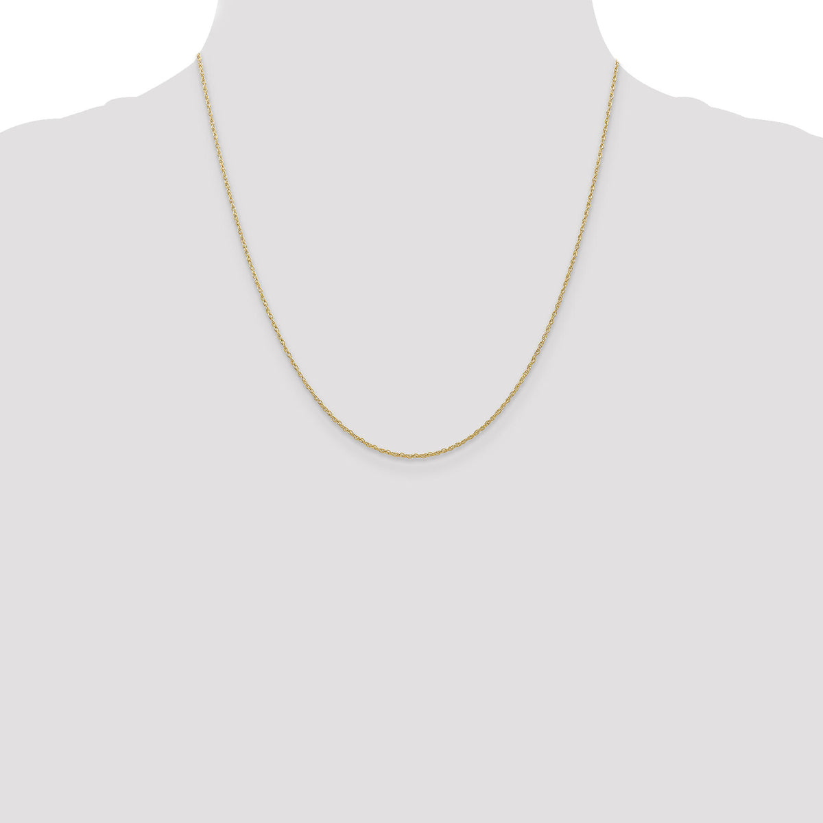 14k .7 mm Carded Cable Rope Chain-7RY-20