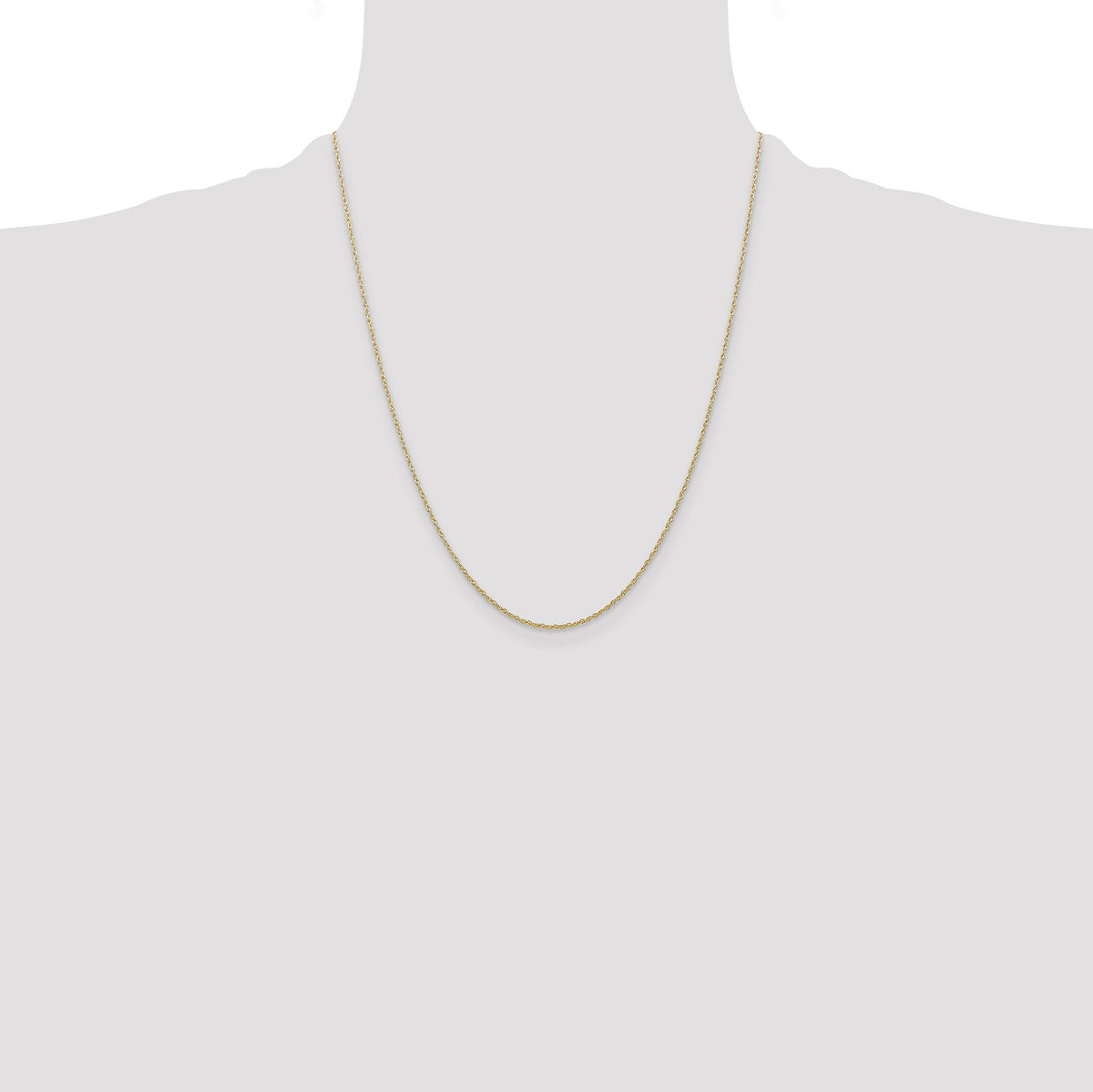 14k .7 mm Carded Cable Rope Chain-7RY-22
