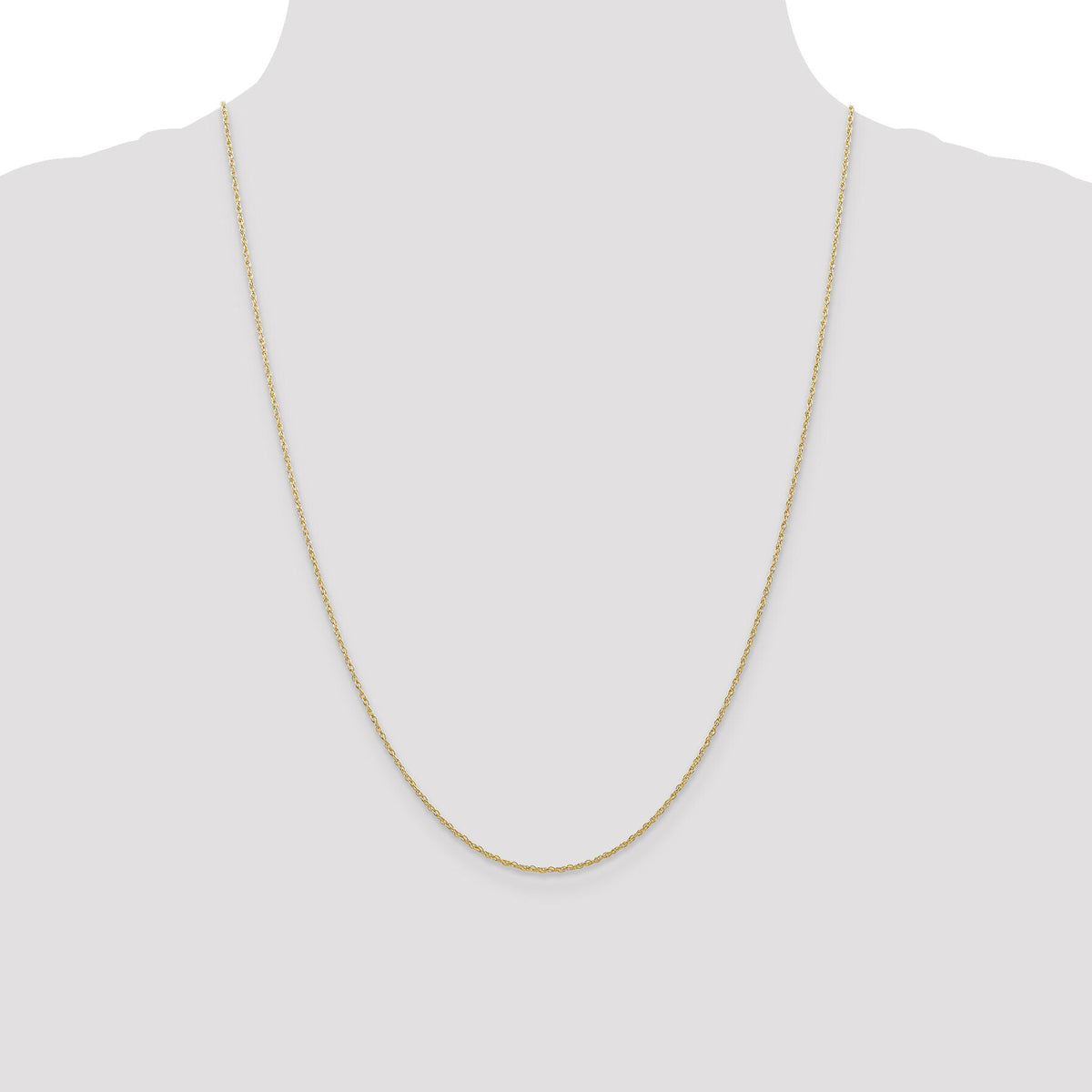 14k .7 mm Carded Cable Rope Chain-7RY-24