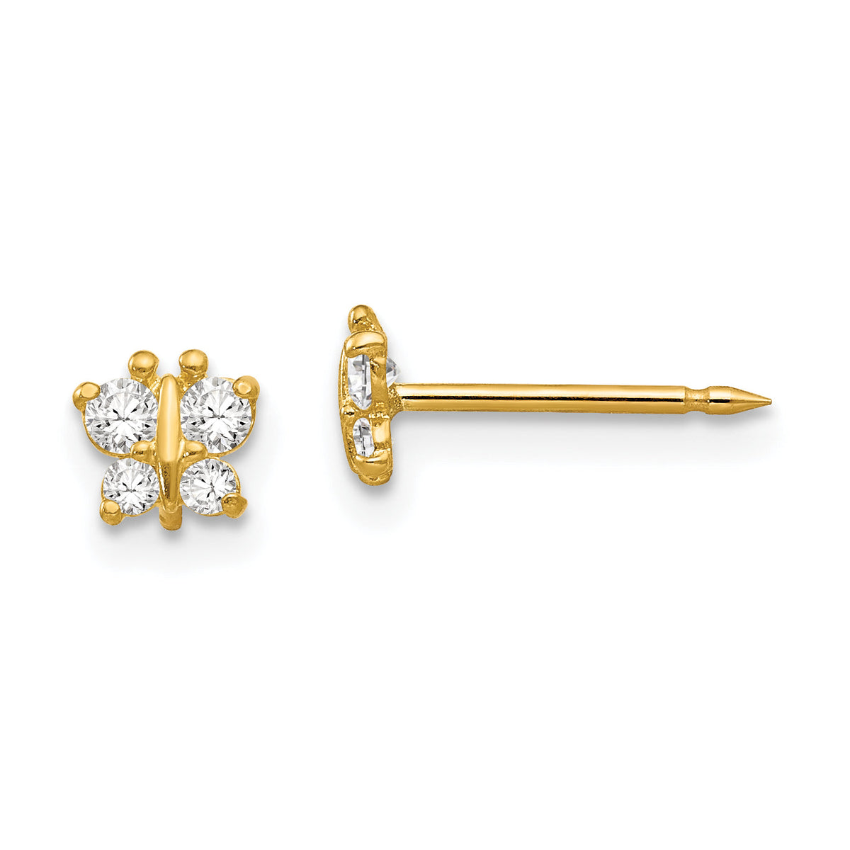 Inverness 14k Butterfly CZ Earrings-848E