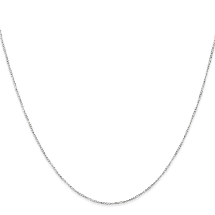 14k White Gold .5mm Carded Curb Chain-8CW-16