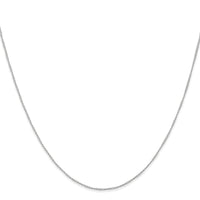 14k White Gold .5mm Carded Curb Chain-8CW-20
