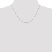 14k White Gold .5mm Carded Curb Chain-8CW-18