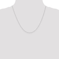 14k White Gold .5mm Carded Curb Chain-8CW-20