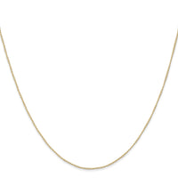 14k .5 mm Carded Curb Chain-8CY-16