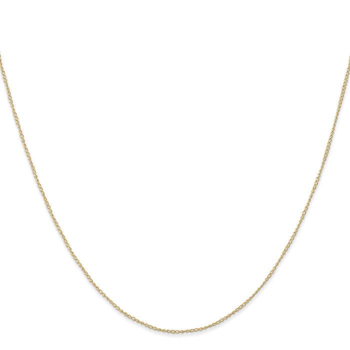 14k .5 mm Carded Curb Chain-8CY-18