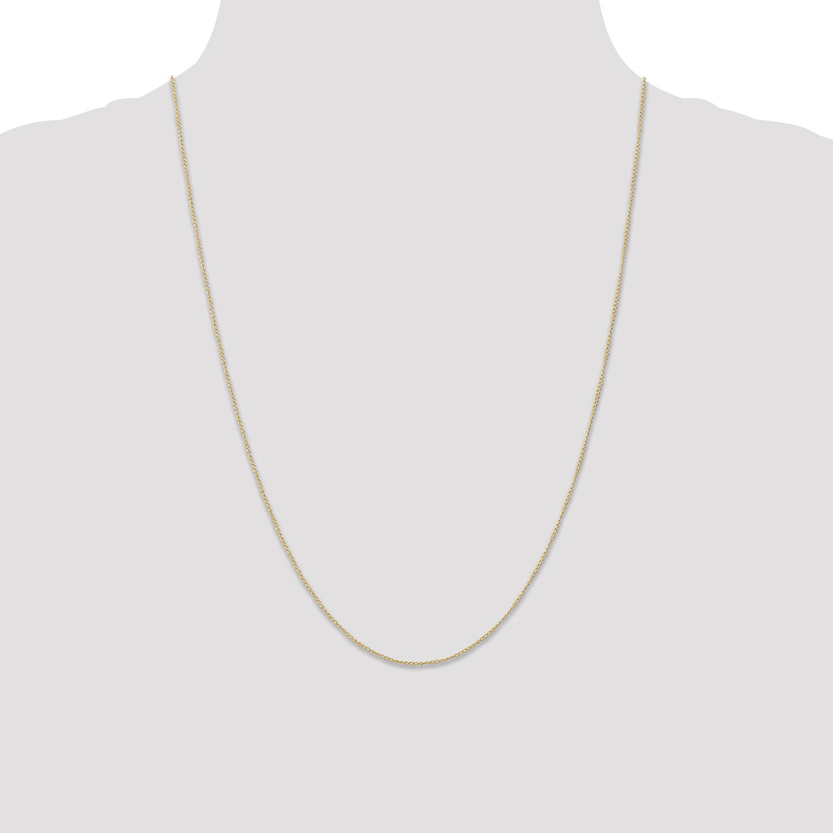 14k .5 mm Carded Curb Chain-8CY-24