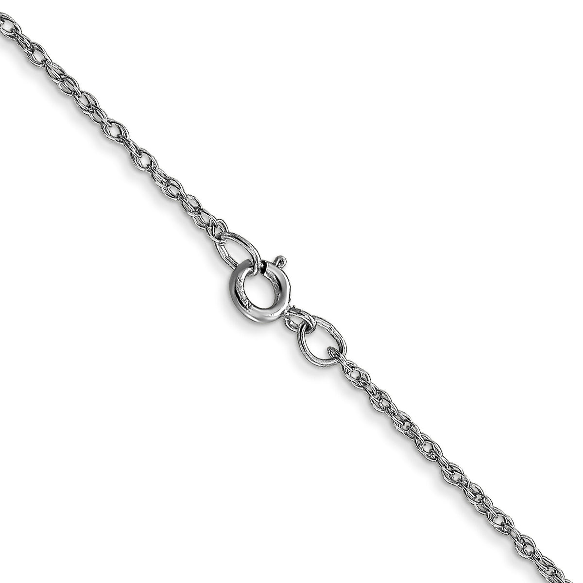 14k White Gold .95 mm Carded Cable Rope Chain-8RW-20