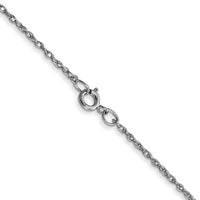 14k White Gold .95 mm Carded Cable Rope Chain-8RW-24