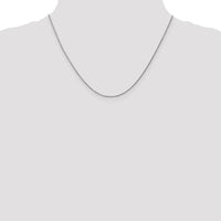14k White Gold .95 mm Carded Cable Rope Chain-8RW-18