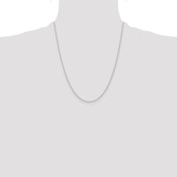 14k White Gold .95 mm Carded Cable Rope Chain-8RW-22