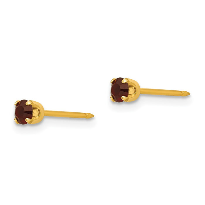 Inverness 14k 3mm January Crystal Birthstone Post Earrings-93E