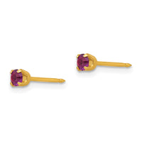 Inverness 14k 3mm February Crystal Birthstone Post Earrings-94E