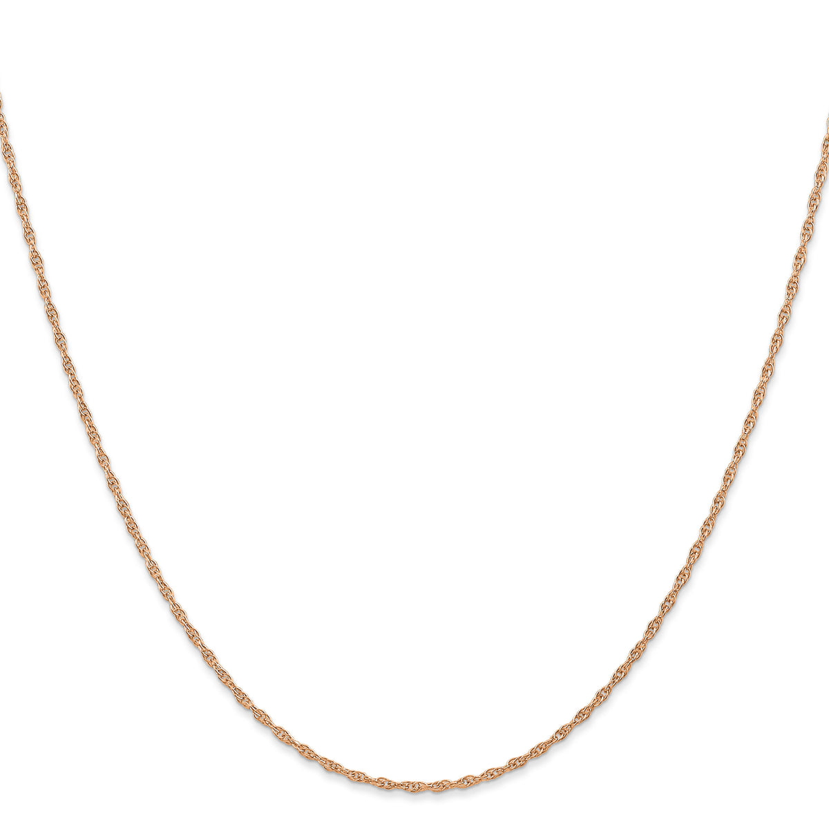 14k Rose Gold 1.15mm Carded Cable Rope Chain-9RR-24
