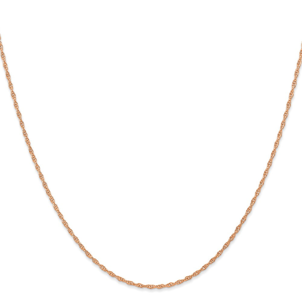 14K Rose Gold 16 inch Carded 1.15mm Cable Rope with Spring Ring Clasp Chain-9RR-16